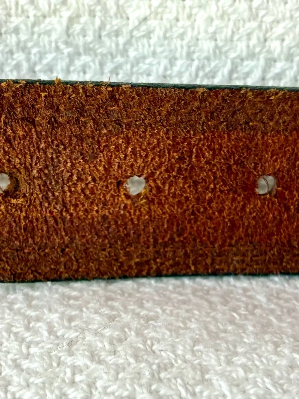 Men's Brown Leather Belt with Metal Buckle